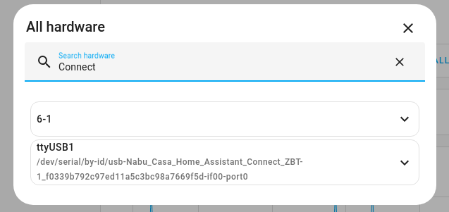 Connect ZBT-1 Identification